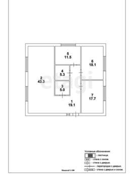 Дом 120м², 1-этажный, участок 6 сот.