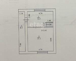 Дом 64м², 2-этажный, участок 9 сот.