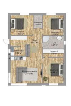 Дом 98м², 2-этажный, участок 7 сот.