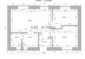 Дом 54м², 1-этажный, участок 6 сот.  