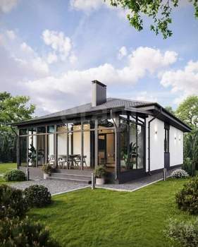 Дом 83м&sup2;, 1-этажный, участок 8 сот.  