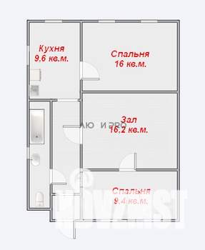 Дом 61м&sup2;, 1-этажный, участок 3 сот.  