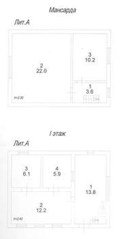 Дом 74м², 2-этажный, участок 7 сот.  