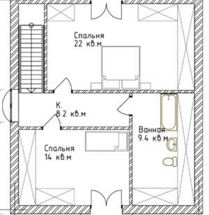 Дом 150м², 2-этажный, участок 8 сот.  