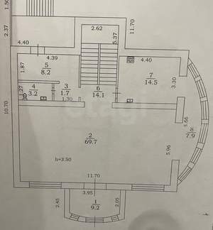 Дом 435м², 4-этажный, участок 10 сот.  