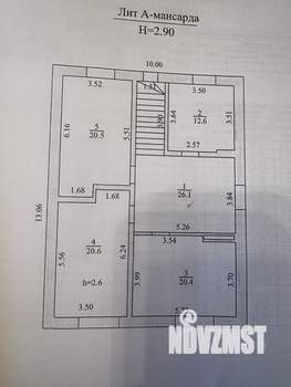 Коттедж 296м², 2-этажный, участок 8 сот.  