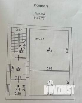 Коттедж 293м², 3-этажный, участок 5 сот.  