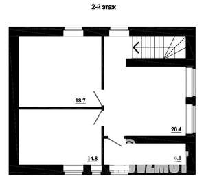 Коттедж 201м², 3-этажный, участок 2 сот.  