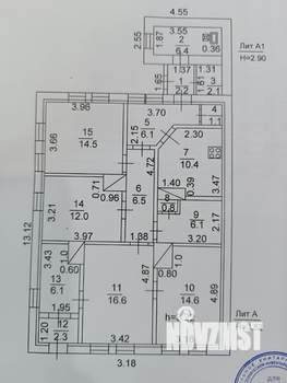 Дом 112м², 1-этажный, участок 4 сот.  