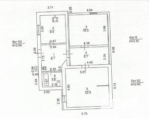 Дом 71м², 1-этажный, участок 3 сот.  