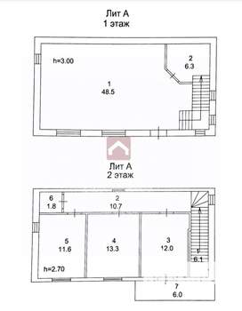 Дом 116м², 2-этажный, участок 6 сот.  