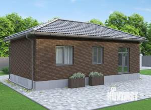 Дом 53м&sup2;, 1-этажный, участок 6 сот.  