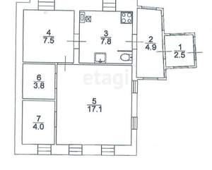 Дом 48м&sup2;, 1-этажный, участок 3 сот.  