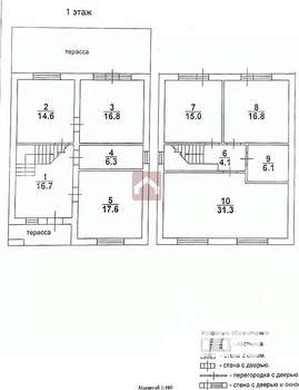 Коттедж 175м², 2-этажный, участок 6 сот.  