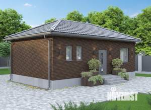 Дом 53м&sup2;, 1-этажный, участок 6 сот.  