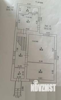 Коттедж 293м², 3-этажный, участок 5 сот.  