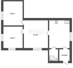 Дом 35м², 1-этажный, участок 1 сот.  