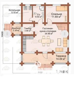 Дом 148м², 2-этажный, участок 1 сот.  
