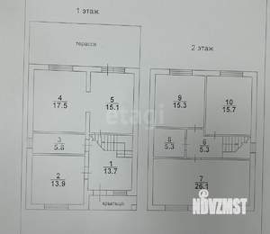 Дом 160м², 2-этажный, участок 6 сот.  
