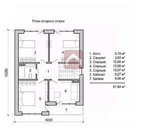 Дом 120м², 2-этажный, участок 13 сот.  