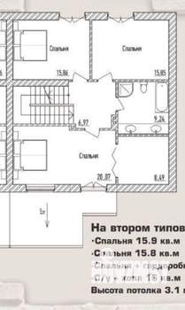 Таунхаус 240м², 2-этажный, участок 3 сот.  