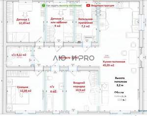 Дом 120м&sup2;, 1-этажный, участок 6 сот.  