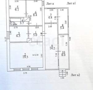 Дача 96м², 1-этажный, участок 6 сот.  