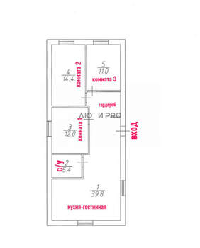 Дом 85м&sup2;, 1-этажный, участок 5 сот.  