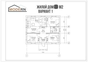 Дача 115м², 1-этажный, участок 6 сот.  