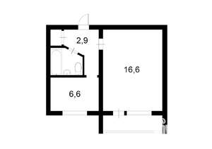 1-к квартира, на длительный срок, 30м2, 4/5 этаж