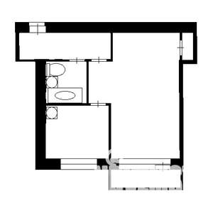 1-к квартира, на длительный срок, 34м2, 2/5 этаж