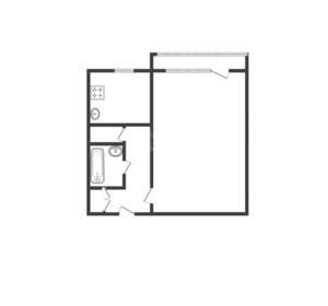 1-к квартира, на длительный срок, 33м2, 5/9 этаж