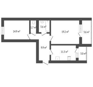 2-к квартира, на длительный срок, 49м2, 8/9 этаж