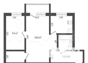 2-к квартира, на длительный срок, 45м2, 5/5 этаж