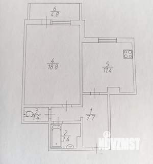 1-к квартира, на длительный срок, 43м2, 7/10 этаж