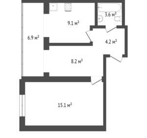 2-к квартира, на длительный срок, 56м2, 5/9 этаж