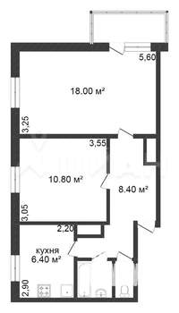 2-к квартира, вторичка, 50м2, 8/9 этаж