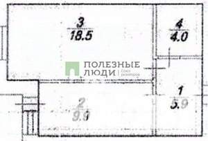 1-к квартира, вторичка, 41м2, 4/10 этаж
