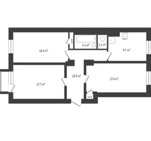 3-к квартира, вторичка, 60м2, 5/5 этаж