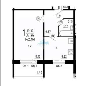 3-к квартира, вторичка, 89м2, 2/11 этаж