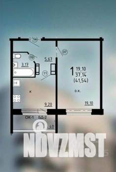 1-к квартира, вторичка, 43м2, 1/10 этаж