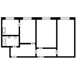 3-к квартира, вторичка, 55м2, 7/9 этаж