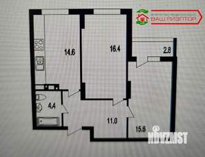 2-к квартира, сданный дом, 65м2, 3/10 этаж