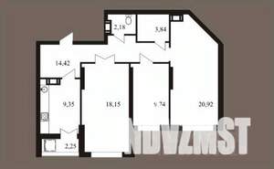 3-к квартира, сданный дом, 81м2, 14/23 этаж