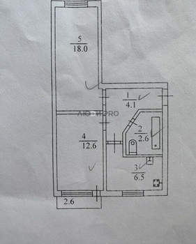 2-к квартира, вторичка, 44м2, 4/5 этаж