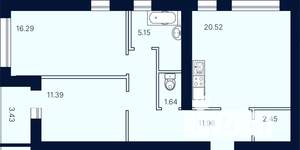 2-к квартира, вторичка, 73м2, 1/10 этаж