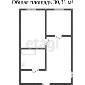 1-к квартира, вторичка, 31м2, 2/5 этаж