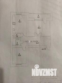 2-к квартира, вторичка, 67м2, 7/11 этаж