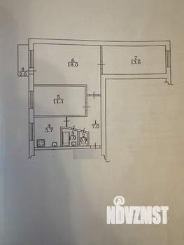 3-к квартира, вторичка, 58м2, 5/5 этаж