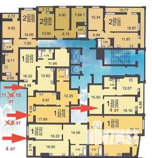 1-к квартира, сданный дом, 50м2, 11/19 этаж